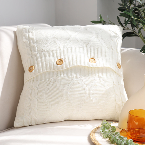Knit Comfort Pillowcases Cozy Decorative Cushion Covers for Sofa, BedHome Dcor