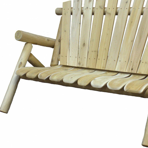 50" X 30" X 39" Natural Wood Loveseat
