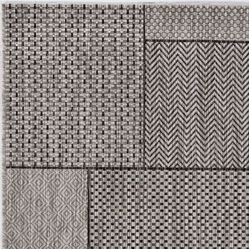 8' X 11' Gray Southwestern Indoor Outdoor Area Rug
