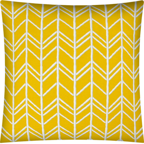 17x17 Seafoam White And Yellow Zippered Polyester Chevron Throw Pillow Cover