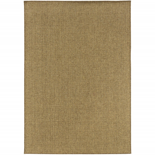 7' X 10' Tan Indoor Outdoor Area Rug