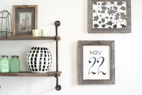 10 X 10 Rustic Farmhouse Gray Wood Frame