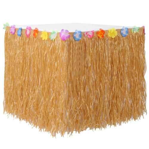 Grass Table Skirt Hawaiian Luau Party Decorations Supplies 