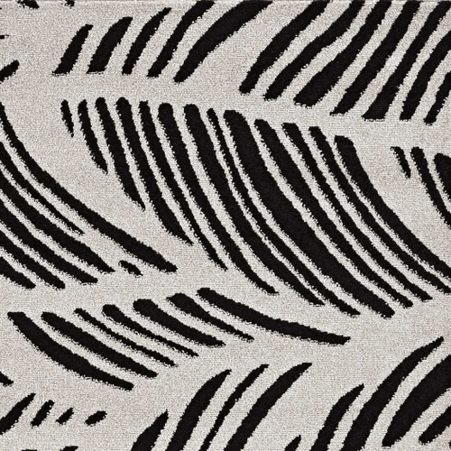 7' X 10' Black and White Abstract Indoor Outdoor Area Rug