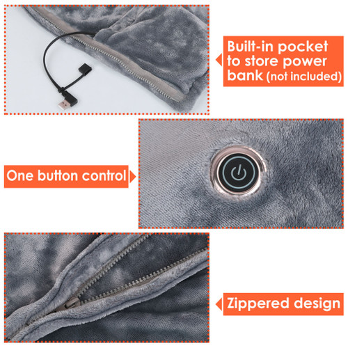 USB Heated Blanket Electric Heated Blanket Heated Poncho