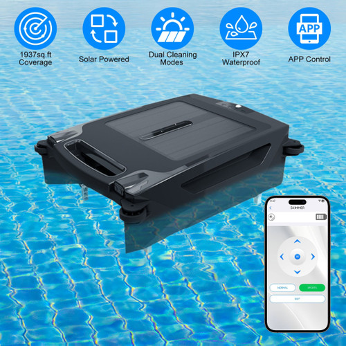 Solar Powered Robotic Pool Skimmer Automatic Swimming Pool