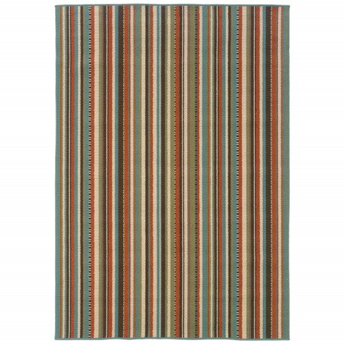 4' X 6' Green Indoor Outdoor Area Rug