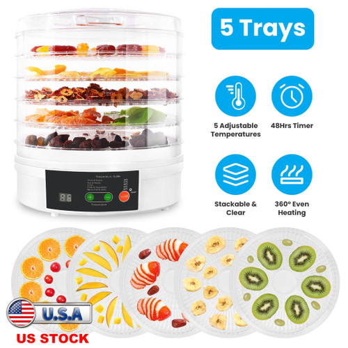 5 Layer Clear Food Dehydrator Electric Digital Food Drying Machine