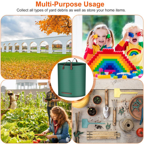 2Pcs 79.25Gallons Round Garden Waste Bags