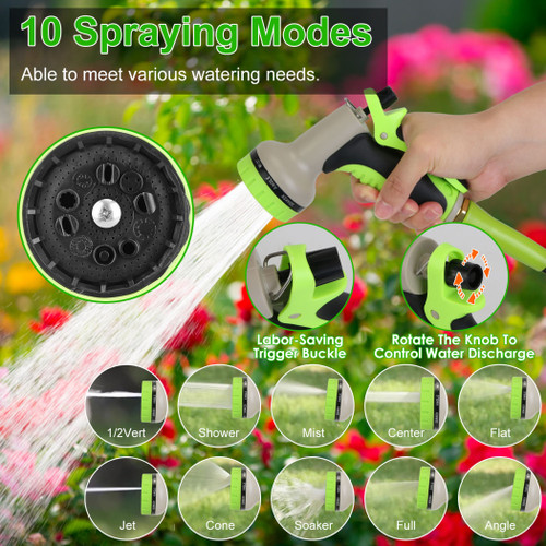 75FT Non-Expandable Garden Hose Kink-Free Lightweight Water