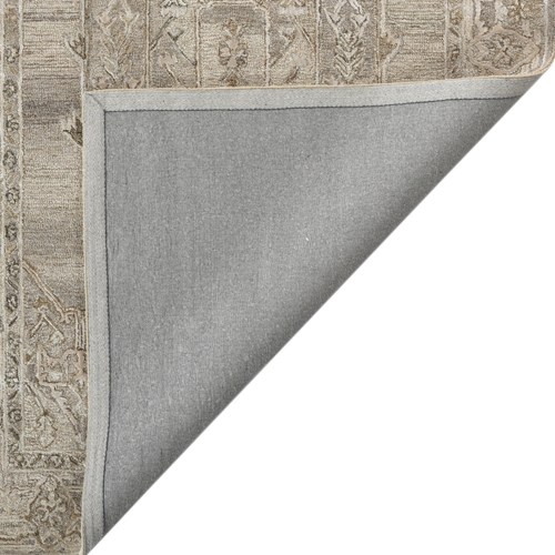 4' X 6' Brown And Beige Wool Oriental Hand Tufted Area Rug