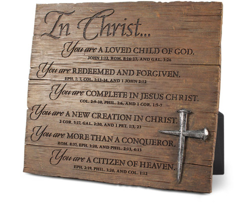 Tabletop Plaque In Christ You Are Loved