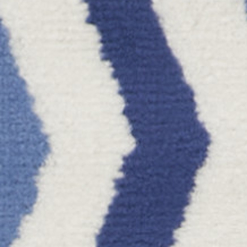 3' X 5' Ivory and Blue Geometric Area Rug