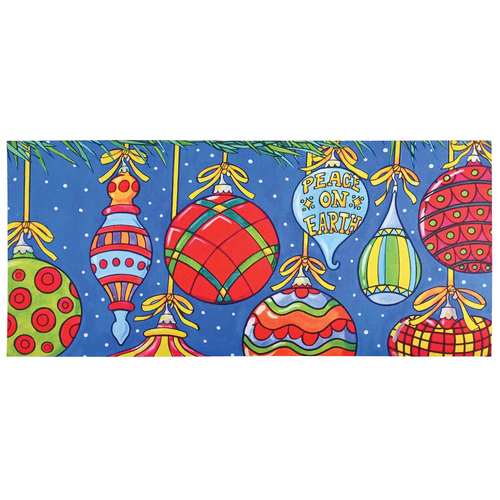 Doormat Insert Peace On Earth Ornaments