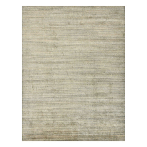 5' X 8' Beige And Brown Wool Striped Hand Woven Area Rug