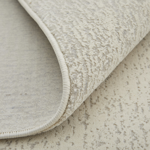 8' X 10' Ivory Blue and Brown Abstract Power Loom Area Rug