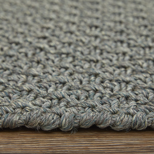 8' X 10' Green Hand Woven Area Rug