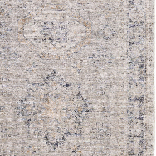 10' X 14' Tan and Gray Oriental Hand Woven Distressed Area Rug With Fringe
