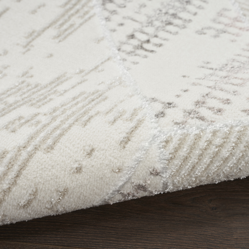 5' X 7' Beige Ivory and Gray Geometric Non Skid Area Rug