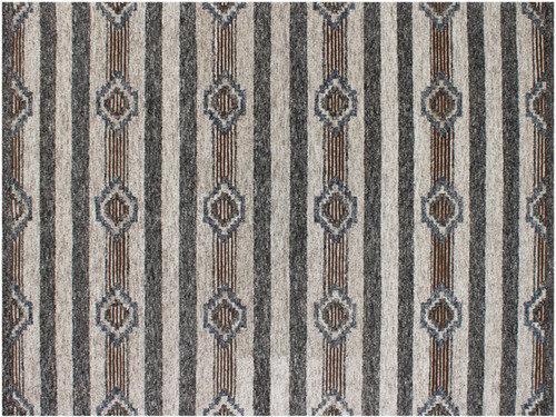 5' X 8' Beige Abstract Geometric Hand Tufted Non Skid Area Rug