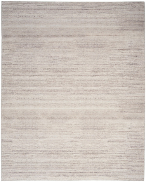9' X 12' Ivory and Light Brown Abstract Washable Area Rug