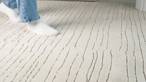 8' X 11' Beige and Gray Abstract Power Loom Distressed Area Rug