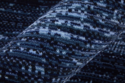 5' X 8' Black and Blue Power Loom Area Rug