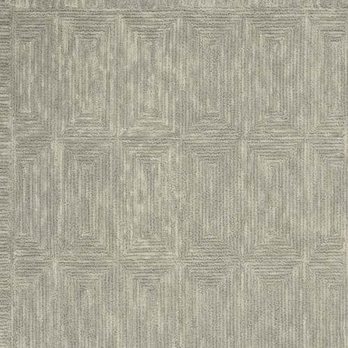 5' X 7' Gray Wool Geometric Area Rug
