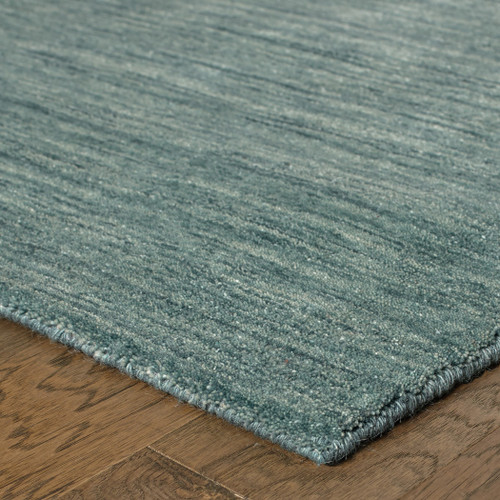 6' X 9' Light Blue Wool Hand Tufted Area Rug