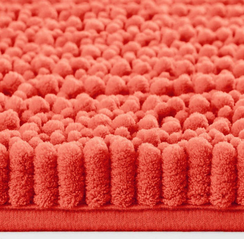 16"x24" Red Bath Words Memory Foam Soft Non-Slip Bath Mat