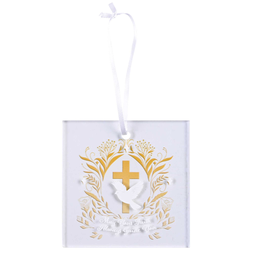 Ornament Cross Dove May You Faith 
