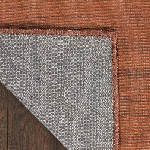5' X 7' Brick Red Abstract Washable Area Rug