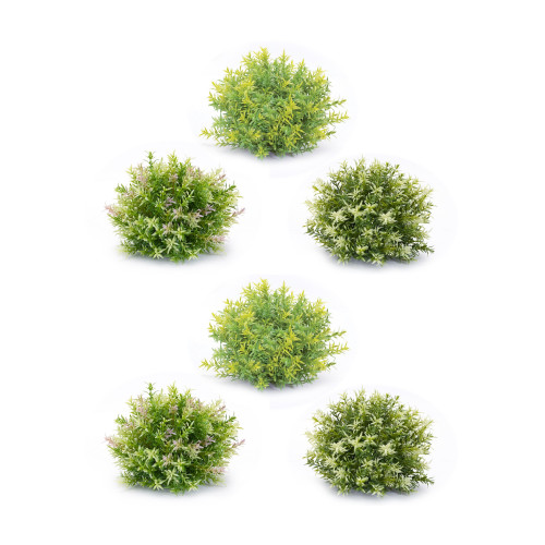Set of Six 10" Green Artificial