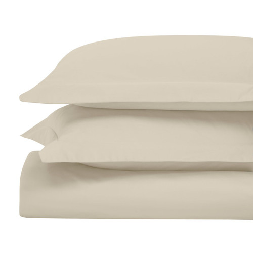 Ivory Twin Cotton Blend Washable Duvet Cover Set