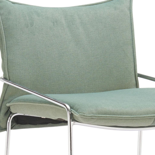 Green Wood and Fabric Bar Chair