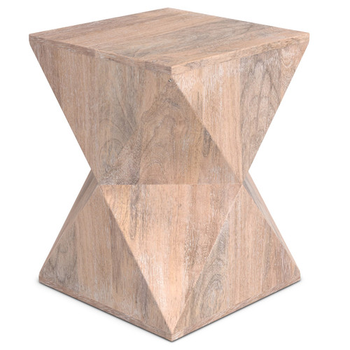 19" Natural Natural Solid Wood Square End Table