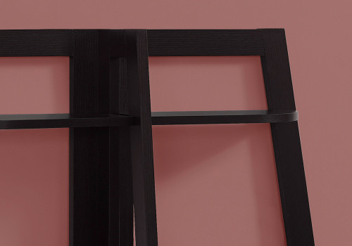 47" Espresso Particle Board and Wood Six Tier Etagere Bookcase