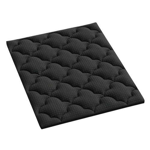 2" Black Cotton Twin Mattress Topper