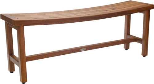 18" X 48" Brown Teak Rectangular Shower Bench