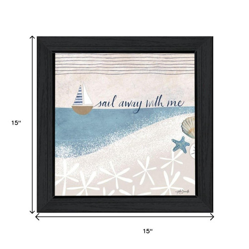 Set Of Two Sail Away With ME Black Framed Wall Art