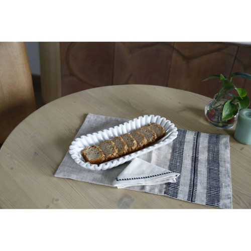 14" White Marble Hand Finished Trinket Tray
