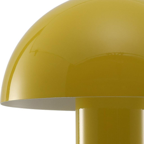 11" Yellow Novelty USB Table Lamp With Globe Shade