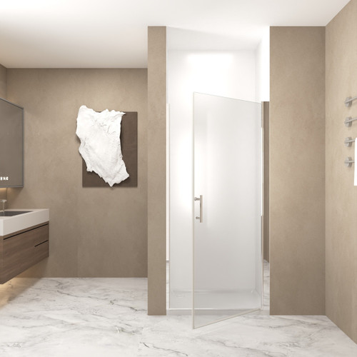 72" X 28" Aluminum and Tempered Glass Shower Door