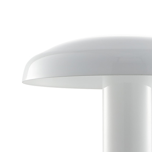 11" White Novelty USB Table Lamp With Globe Shade