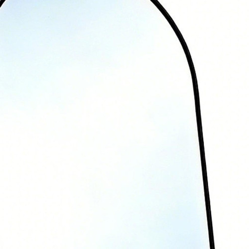 64" Black Aluminum Arch Freestanding And Wall Mounted Framed Full Length Mirror