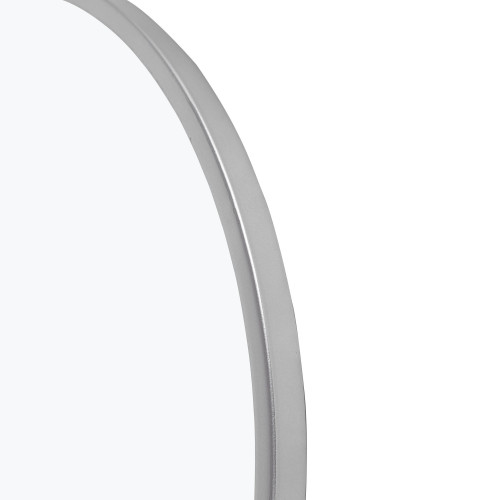 36" Silver Metal Arch Tilting Framed Accent Mirror