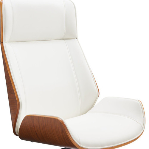 White Adjustable Height Rolling Office Chair