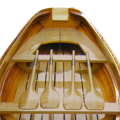 30" Unfinished Wood Hand Painted Model Boat