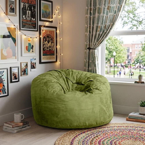 47" Green Microsuede Classic Bean Bag