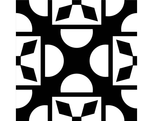 7" X 7" Black And White Coli Peel And Stick Tiles